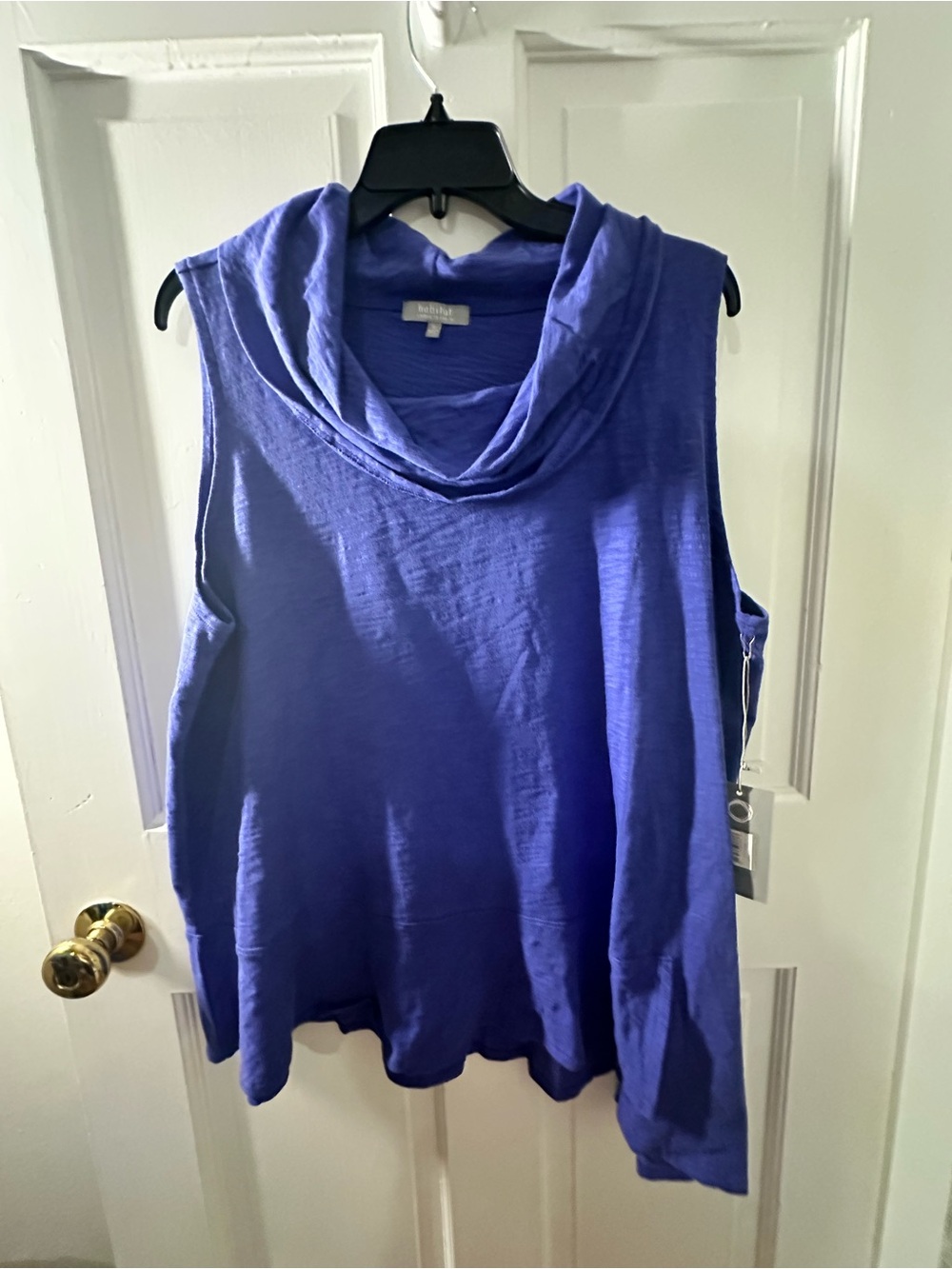 Habitat Sleeveless Cowl Neck Tank Top in Blue